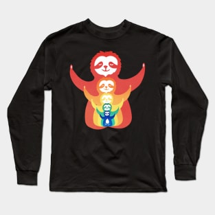 Rainbow Sloth Long Sleeve T-Shirt